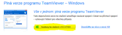 Stažení TeamViewer